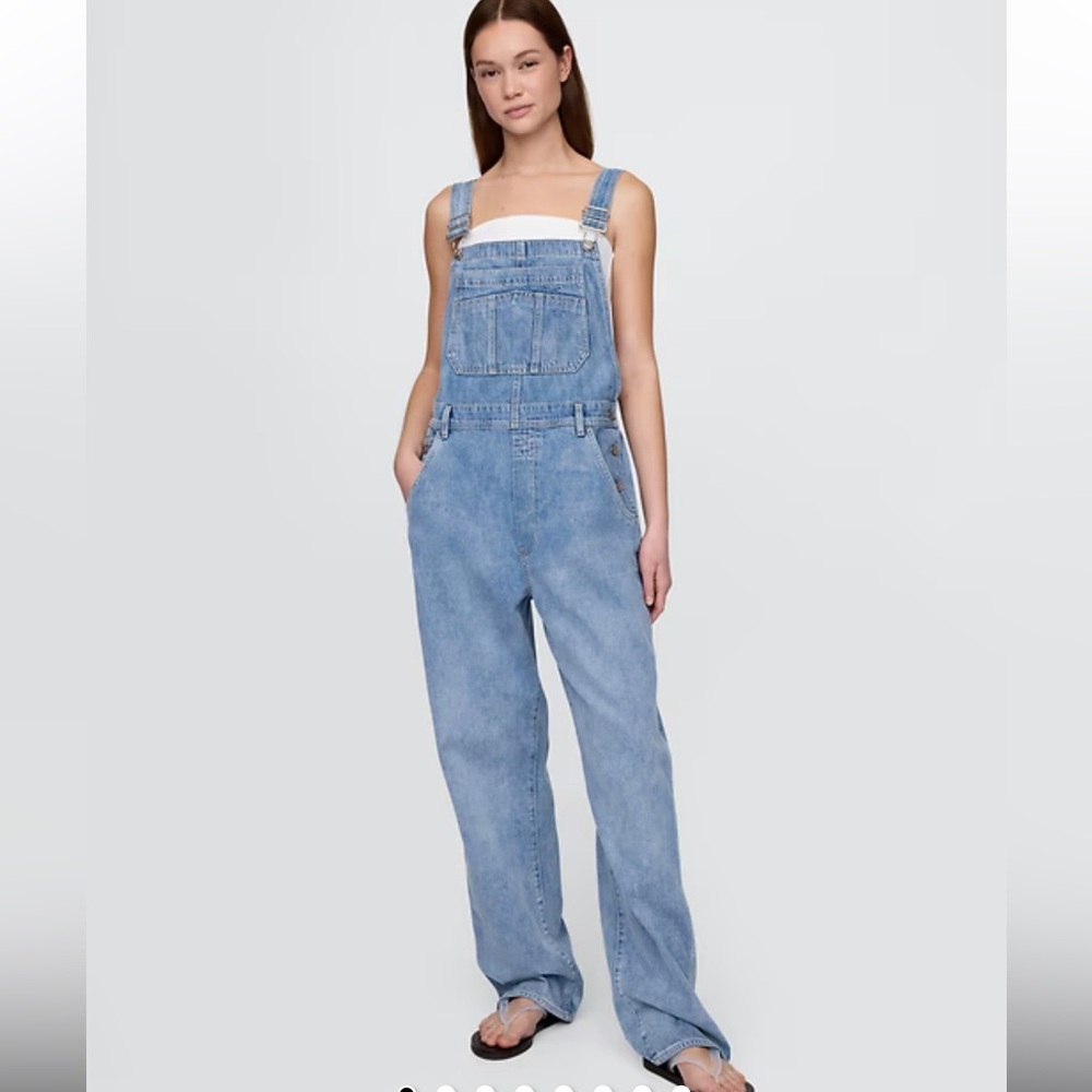 GAP Women's Light Blue Denim Overalls